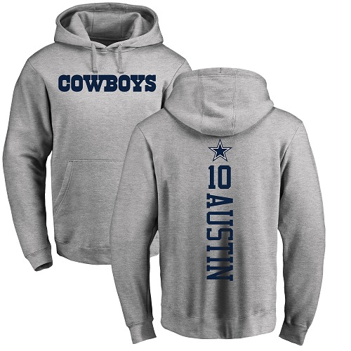 Men Dallas Cowboys Ash Tavon Austin Backer #10 Pullover NFL Hoodie Sweatshirts->dallas cowboys->NFL Jersey